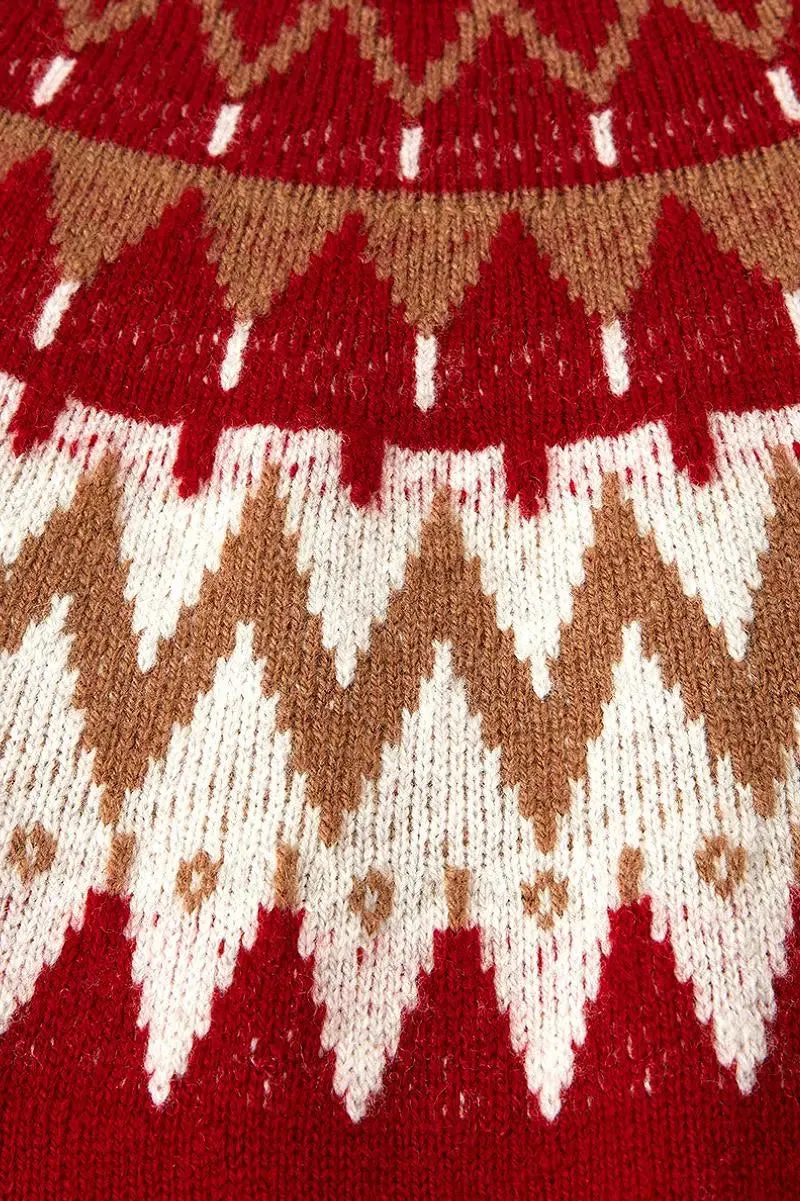 100 Wool Fair Isle Crewneck Sweater