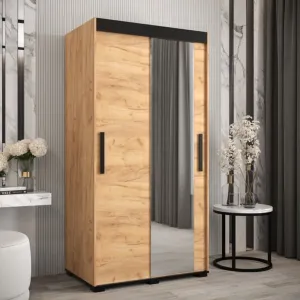 2 Door Manufactured Wood Wardrobe 100cm
