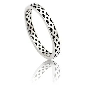 70% DISCOUNT I LAST ONE  Exotic Unisex 925  Sterling  Silver  Lattice Stacking  Band Ring