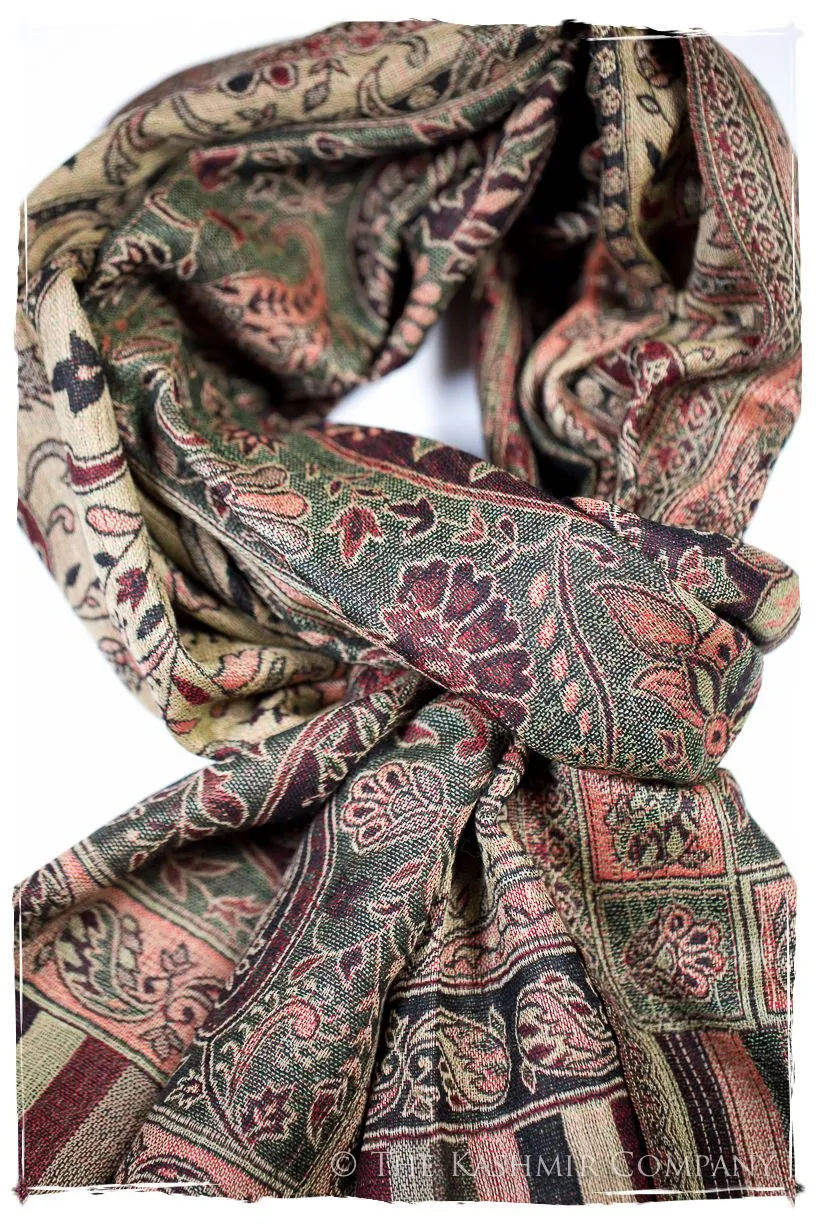 Adriana Paisley Reversible Kashmir Wool Scarf
