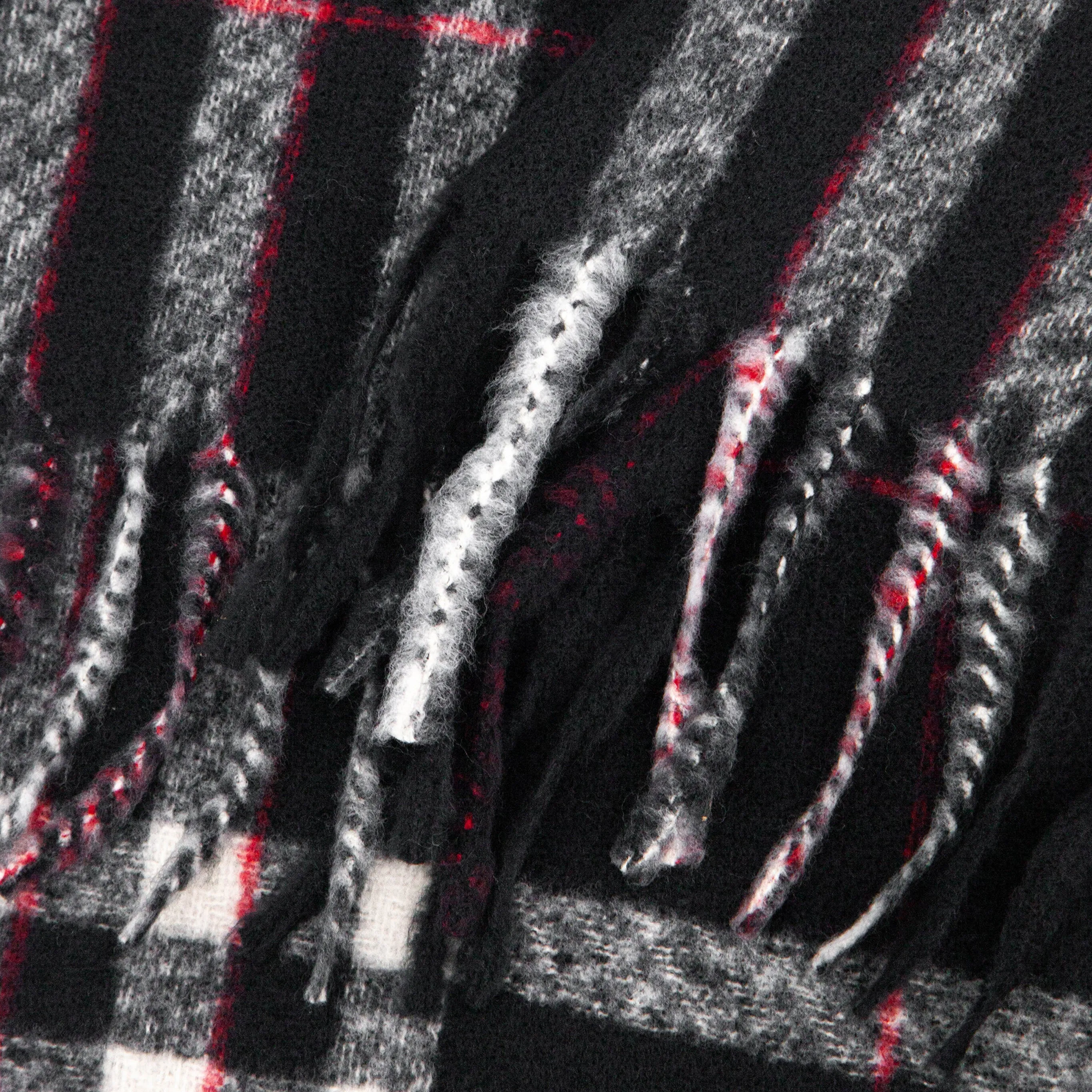 Alba Heavyweight Scarf - Black, Traditional Check