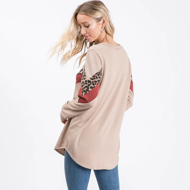 Alison Cream Leopard Top