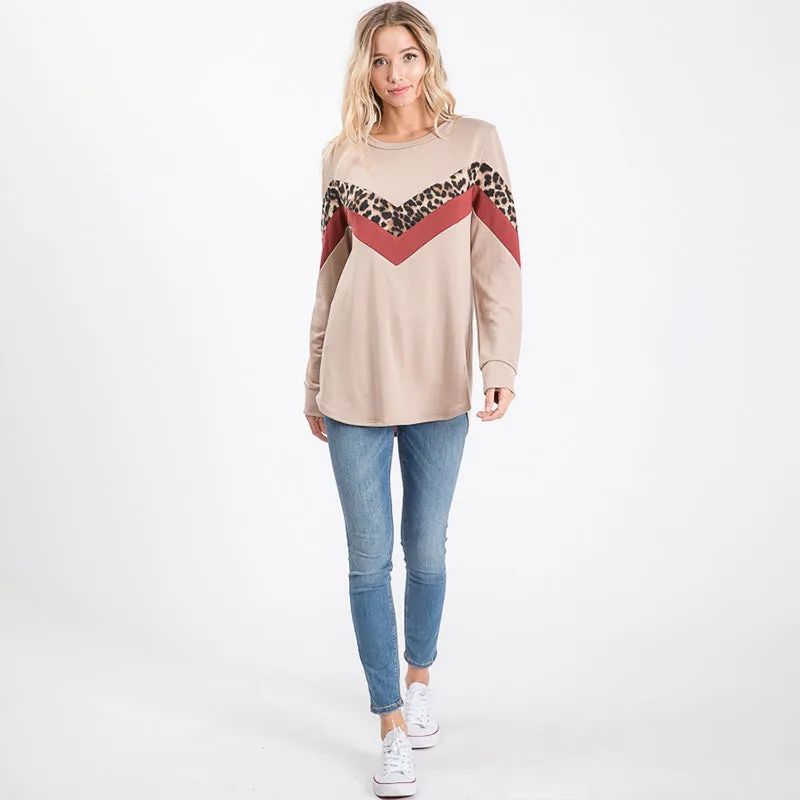 Alison Cream Leopard Top