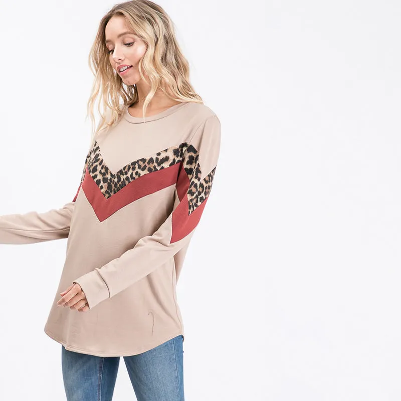 Alison Cream Leopard Top