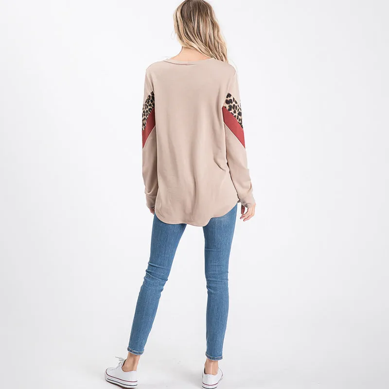 Alison Cream Leopard Top