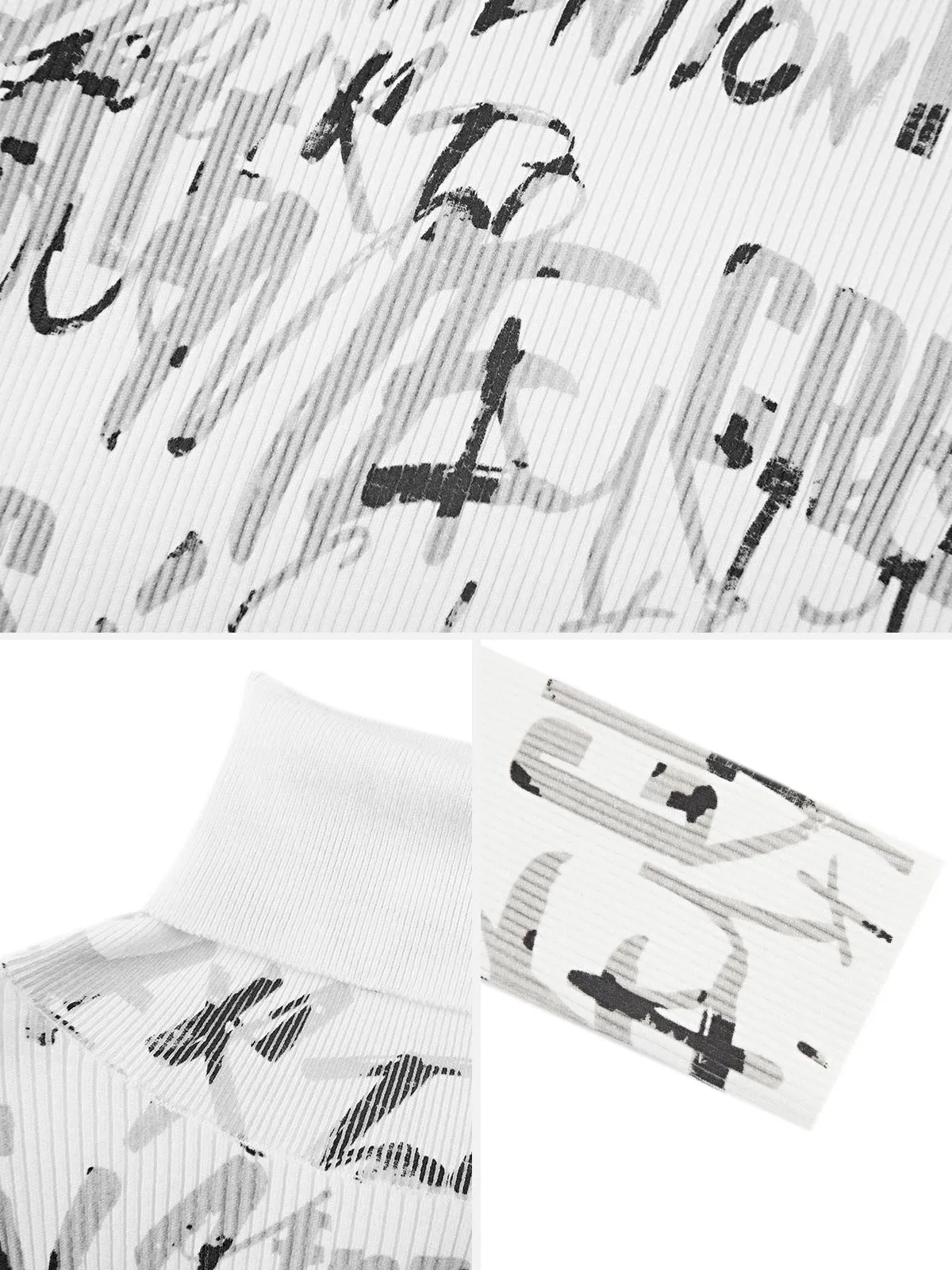 All-over Letter Slim Fit Sweater