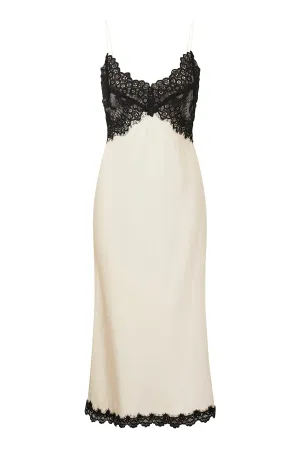 Ameliane Lace-Trimmed Slip Dress - CREAM