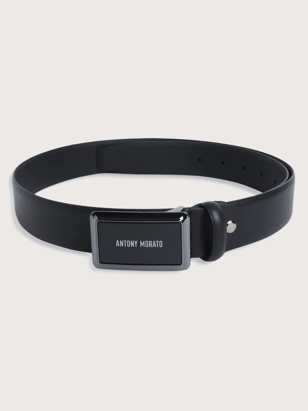 Antony Morato Men Push Pin Leather Belt