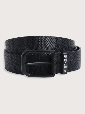 Antony Morato Men Textured Tang Leather Belt