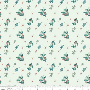 Arrival of Winter Branches Mist Yardage by Sandy Gervais | Riley Blake Designs
