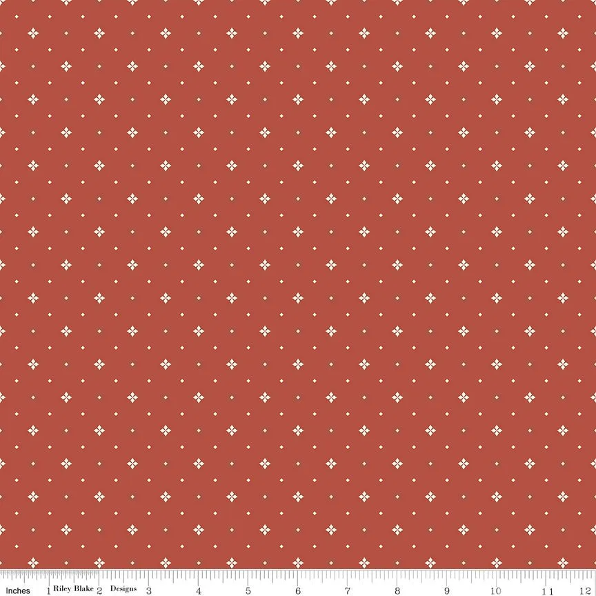 Arrival of Winter Ditsy Rose Yardage by Sandy Gervais | Riley Blake Designs