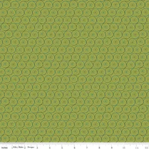 Arrival of Winter Flakes Green Yardage by Sandy Gervais | Riley Blake Designs