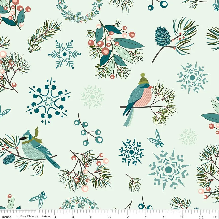 Arrival of Winter Main Mist Yardage by Sandy Gervais | Riley Blake Designs