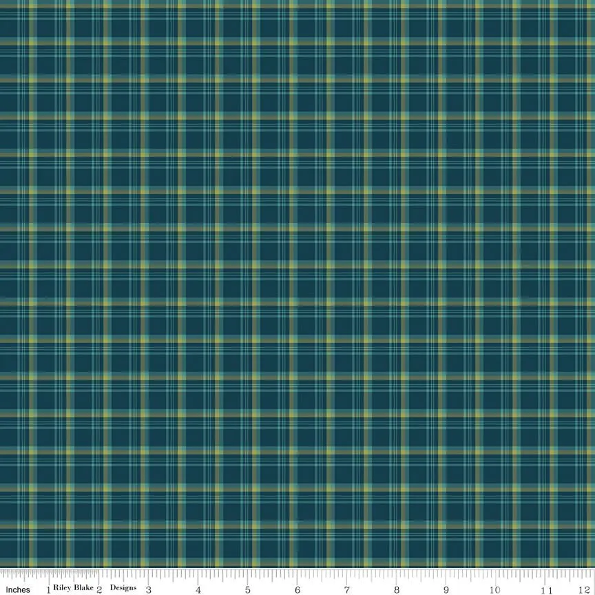 Arrival of Winter Plaid Navy Yardage by Sandy Gervais | Riley Blake Designs