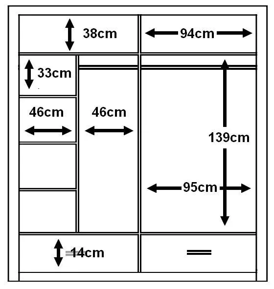 Arti 24 - 2 Sliding Door Wardrobe 200cm