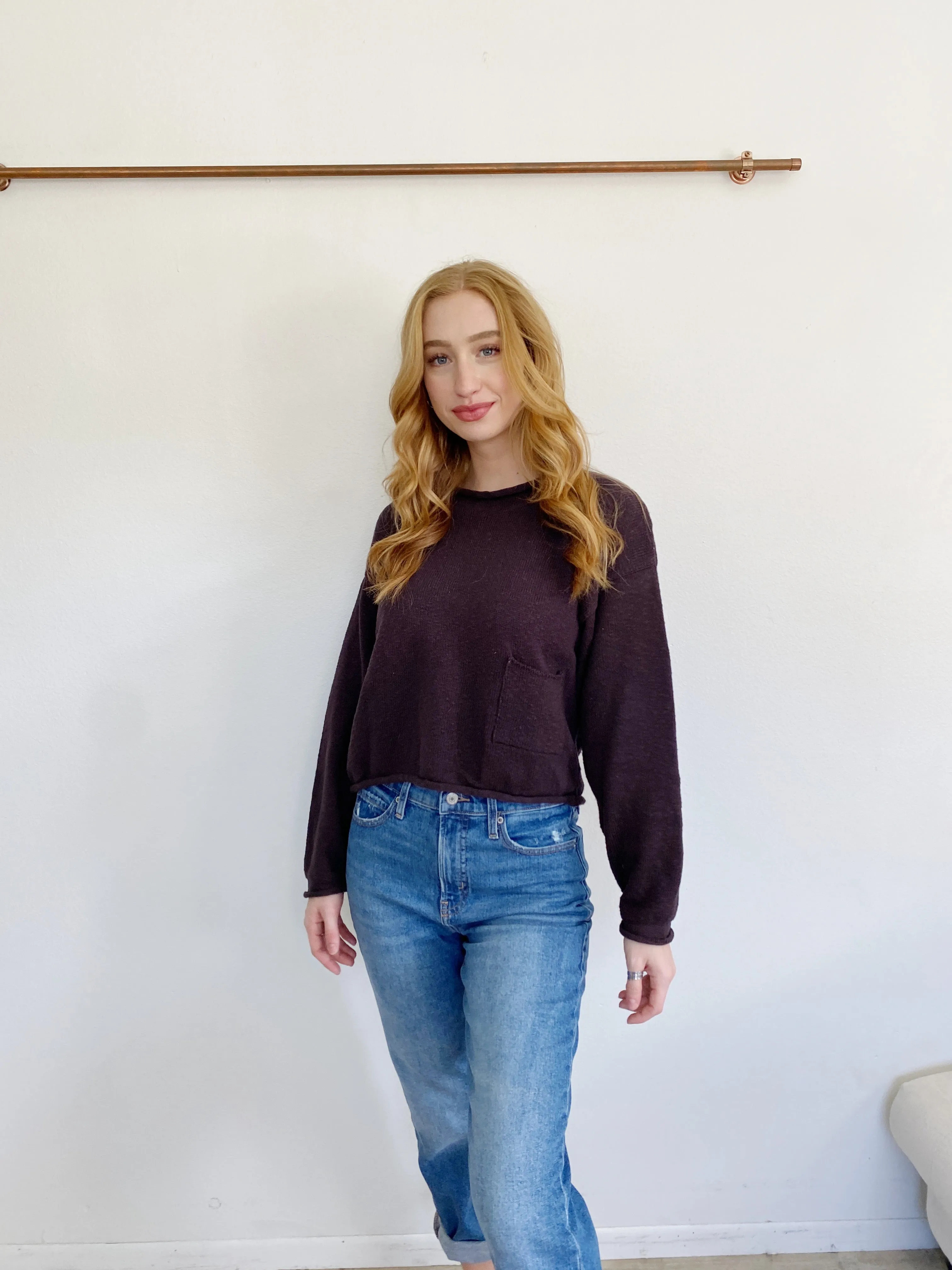 AVALIN Vintage Plum Knit Sweater
