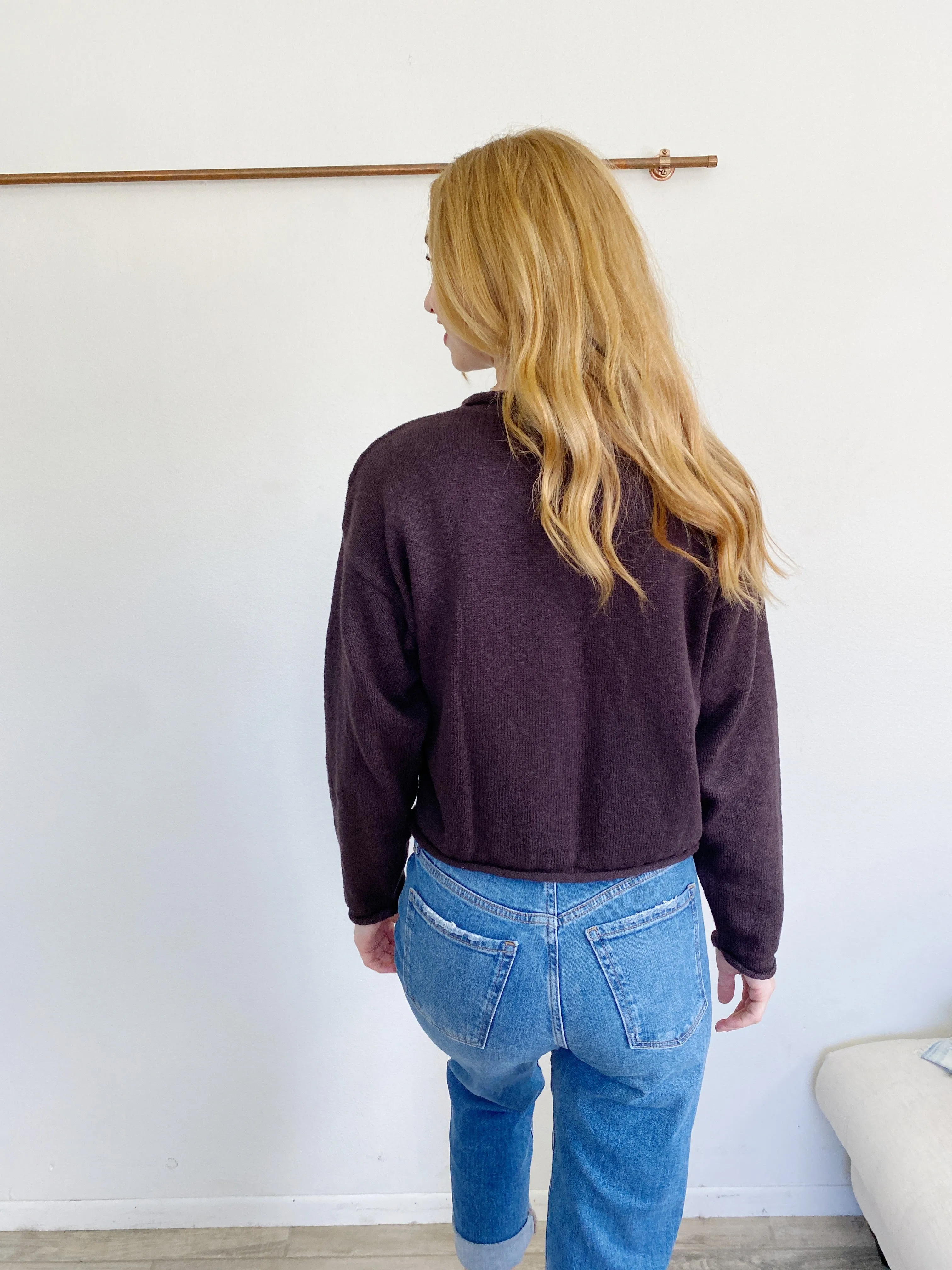 AVALIN Vintage Plum Knit Sweater