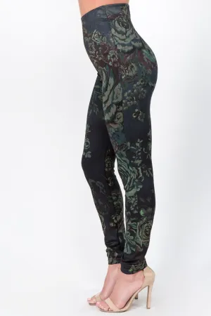 B4292AM High Waist Full Length Legging - Mediterranean