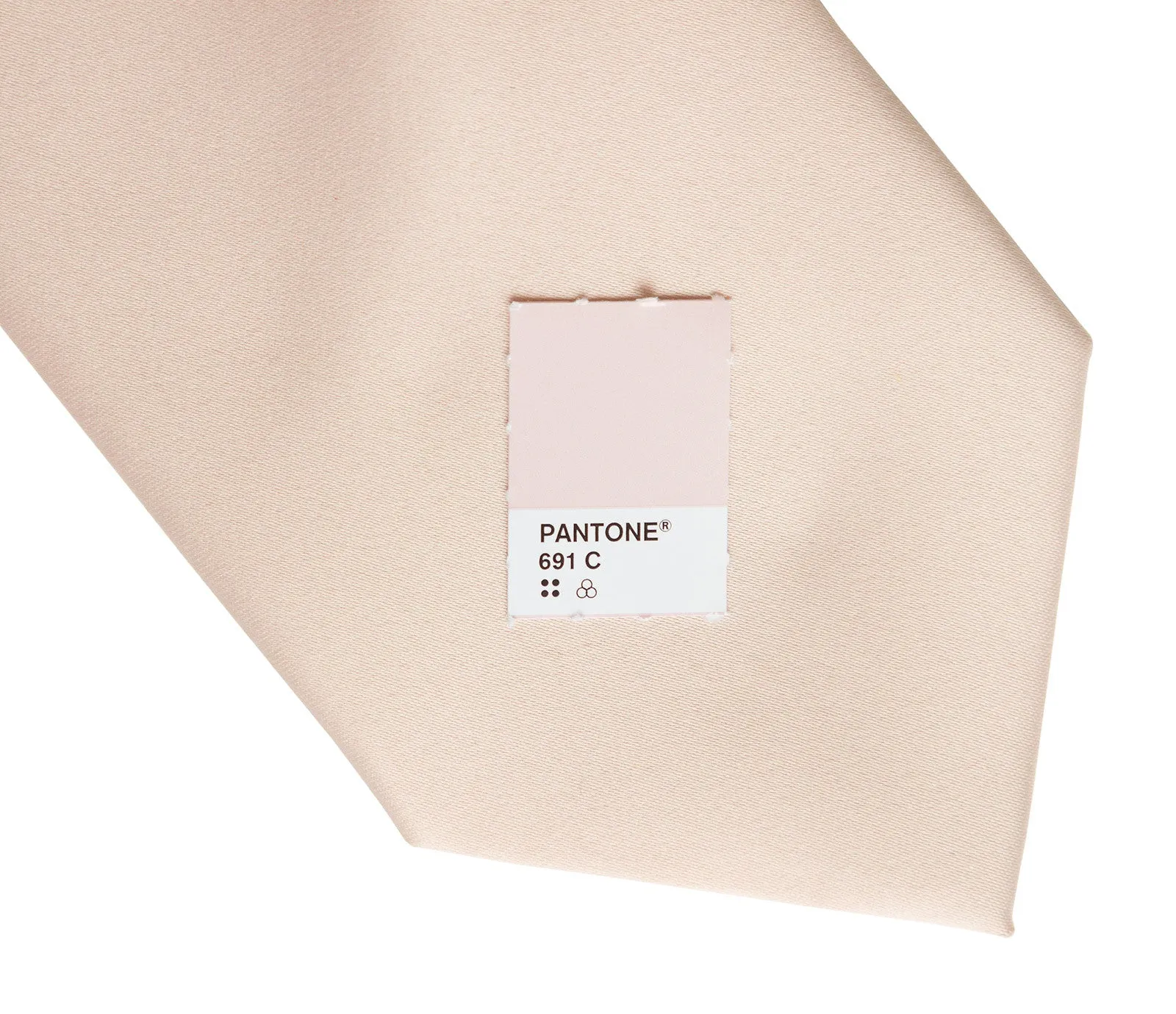 Ballet Pink Necktie. Solid Color Satin Finish Tie, No Print