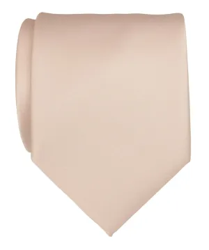 Ballet Pink Necktie. Solid Color Satin Finish Tie, No Print