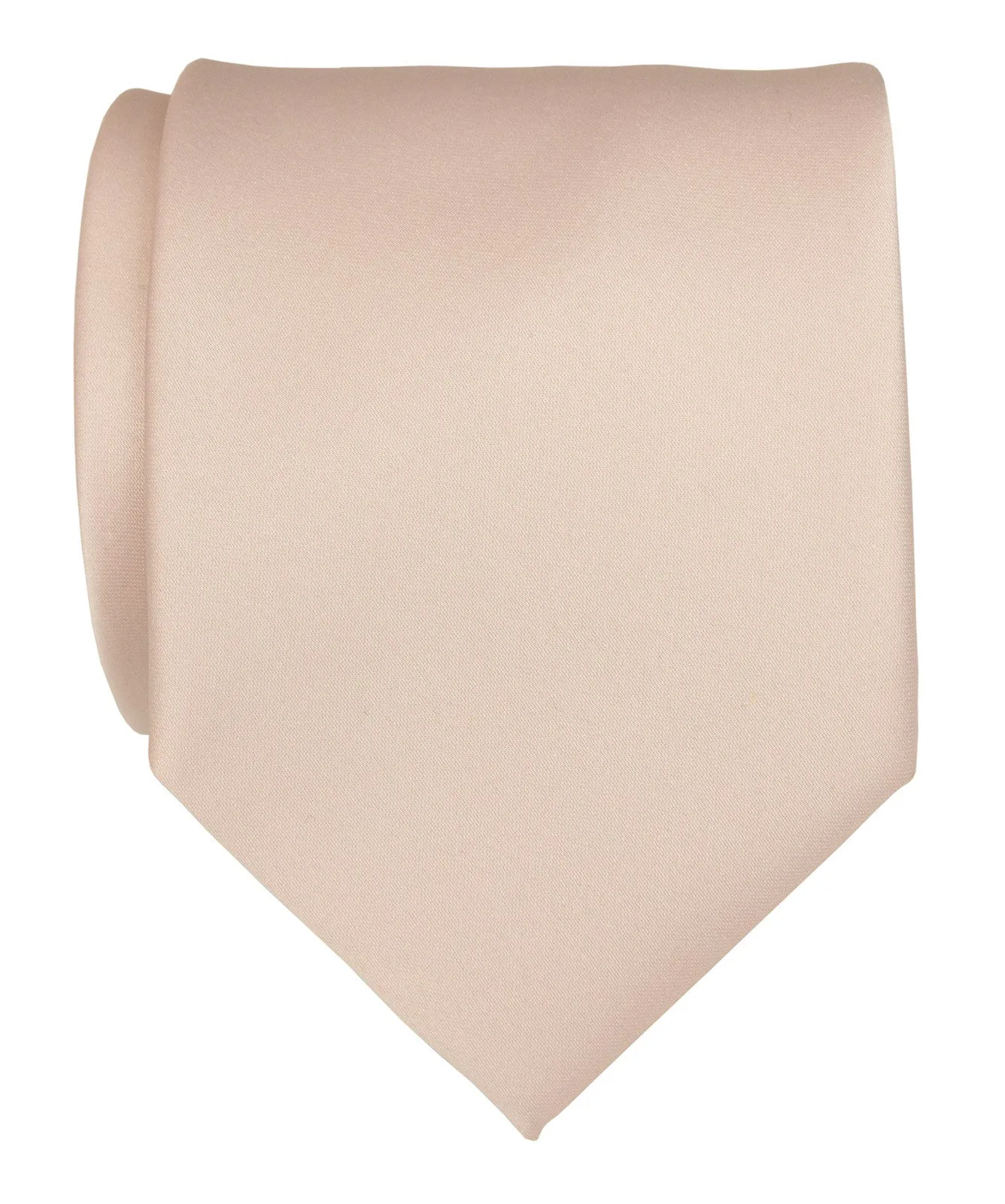 Ballet Pink Necktie. Solid Color Satin Finish Tie, No Print
