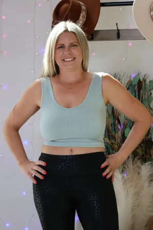 Beautiful Day Reversible Ribbed Cropped Tank