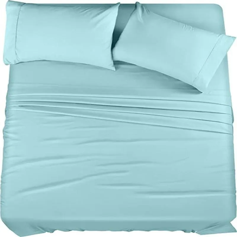 Bedding Sheets Set, 4 Piece Bedding, Brushed Microfiber, Shrinkage and Fade Resistant, Easy Care