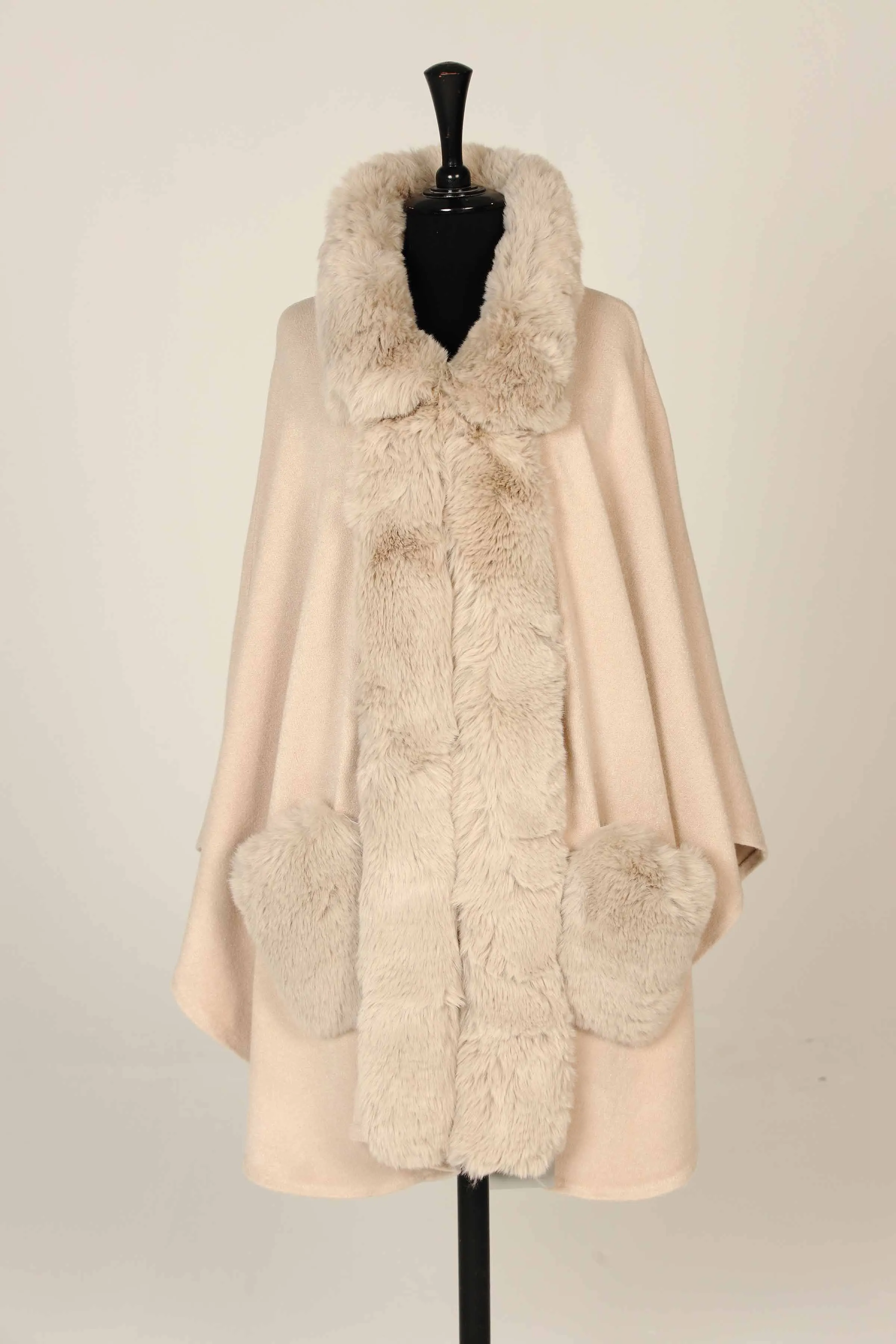 Beige Cape Shawl-438022118