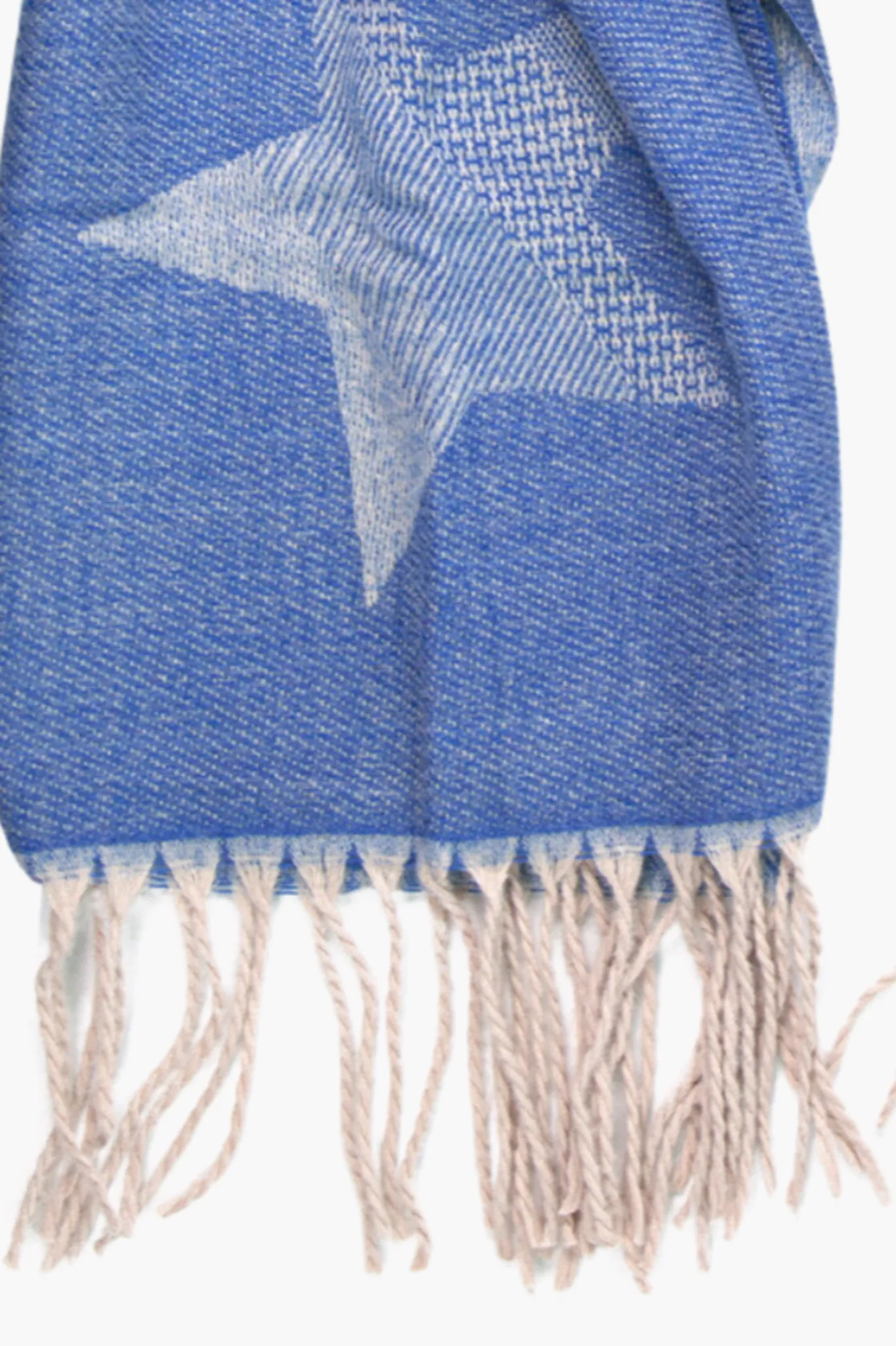 Blue Ombre Star Print Heavyweight Scarf
