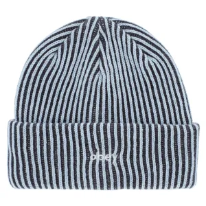 Bowery 2 tone rib beanie - Light blue multi