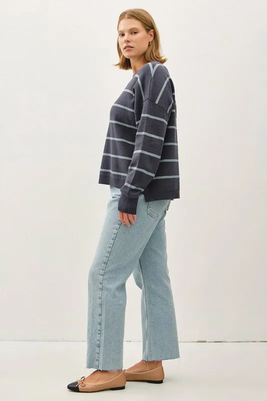Boxy Cut Crewneck Sweater (Plus)