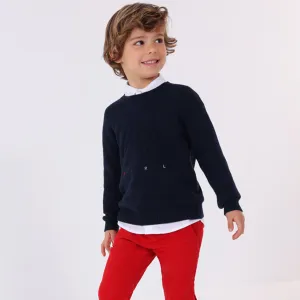 Boys Navy Pullover