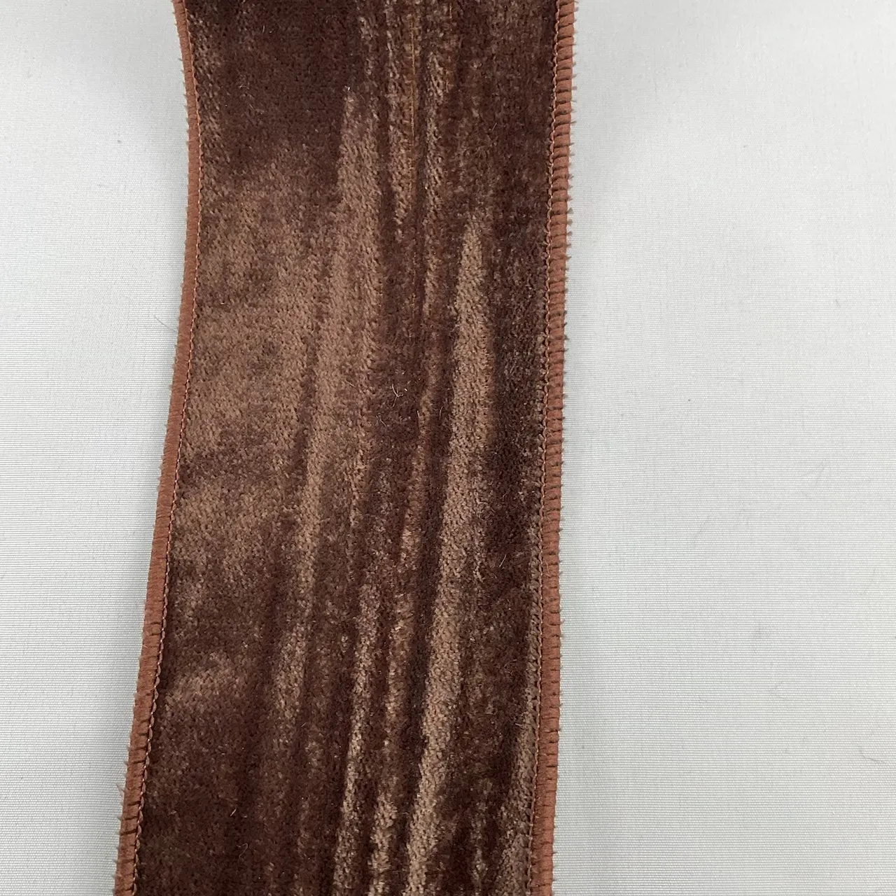 Brown crinkled velvet 2.5” 20 yards