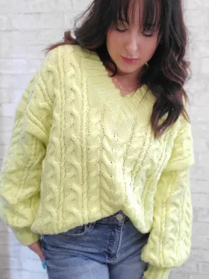 Cable Knit Crop Sweater