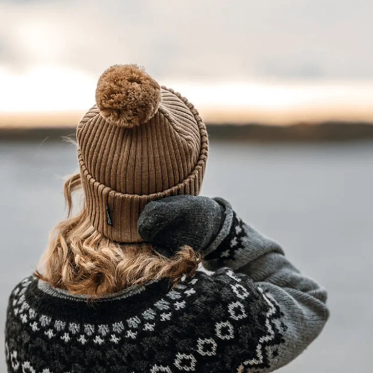 Caribou Merino Wool Pompom Beanie