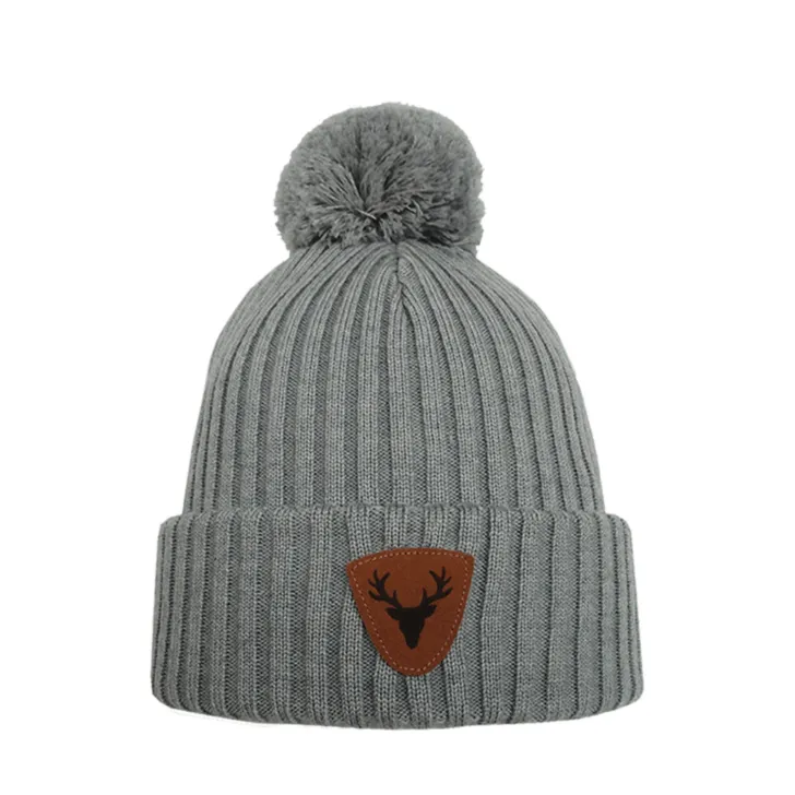 Caribou Merino Wool Pompom Beanie