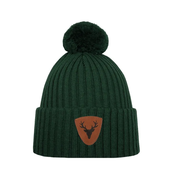 Caribou Merino Wool Pompom Beanie