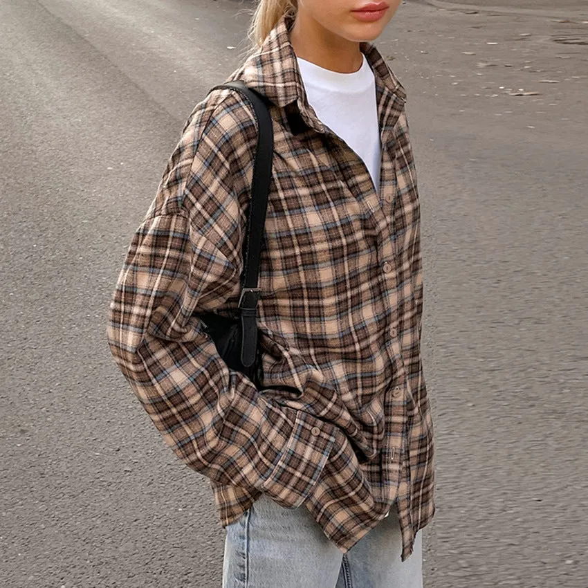 Causal Street Vintage Retro Check Shirt