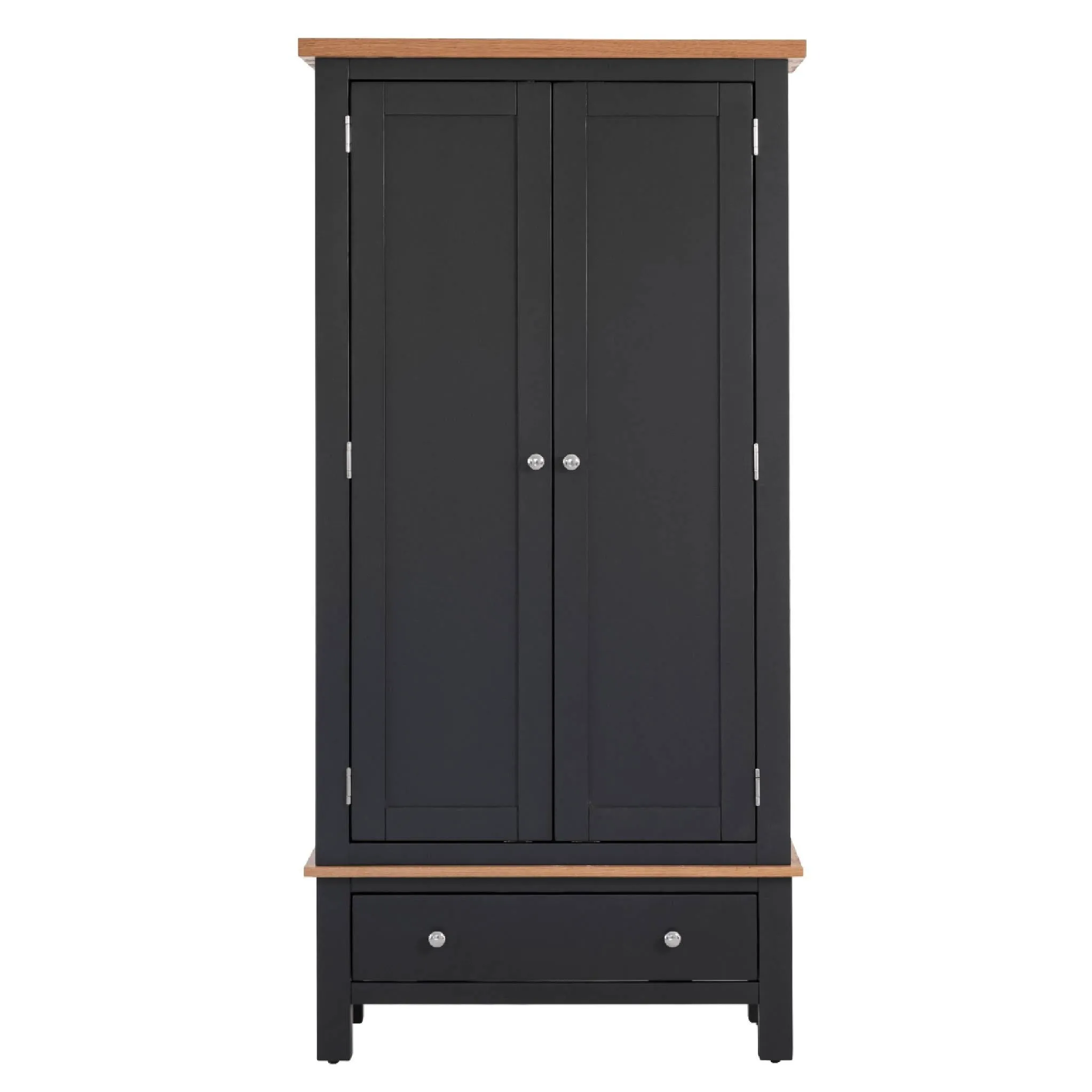 Charlestown Black Double Wardrobe