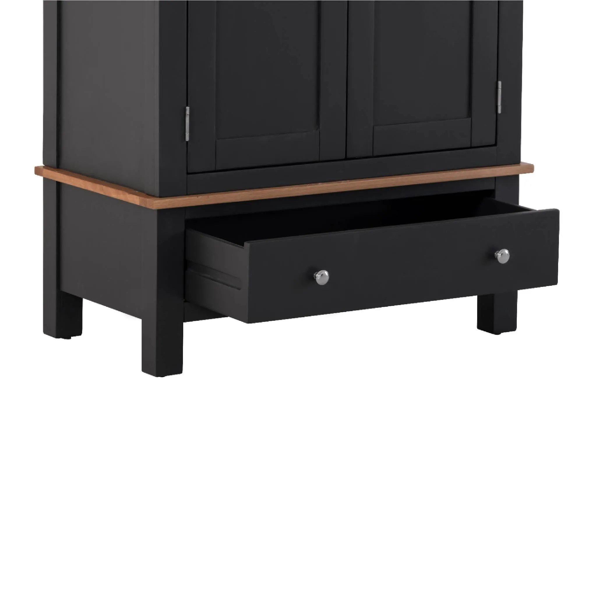 Charlestown Black Double Wardrobe