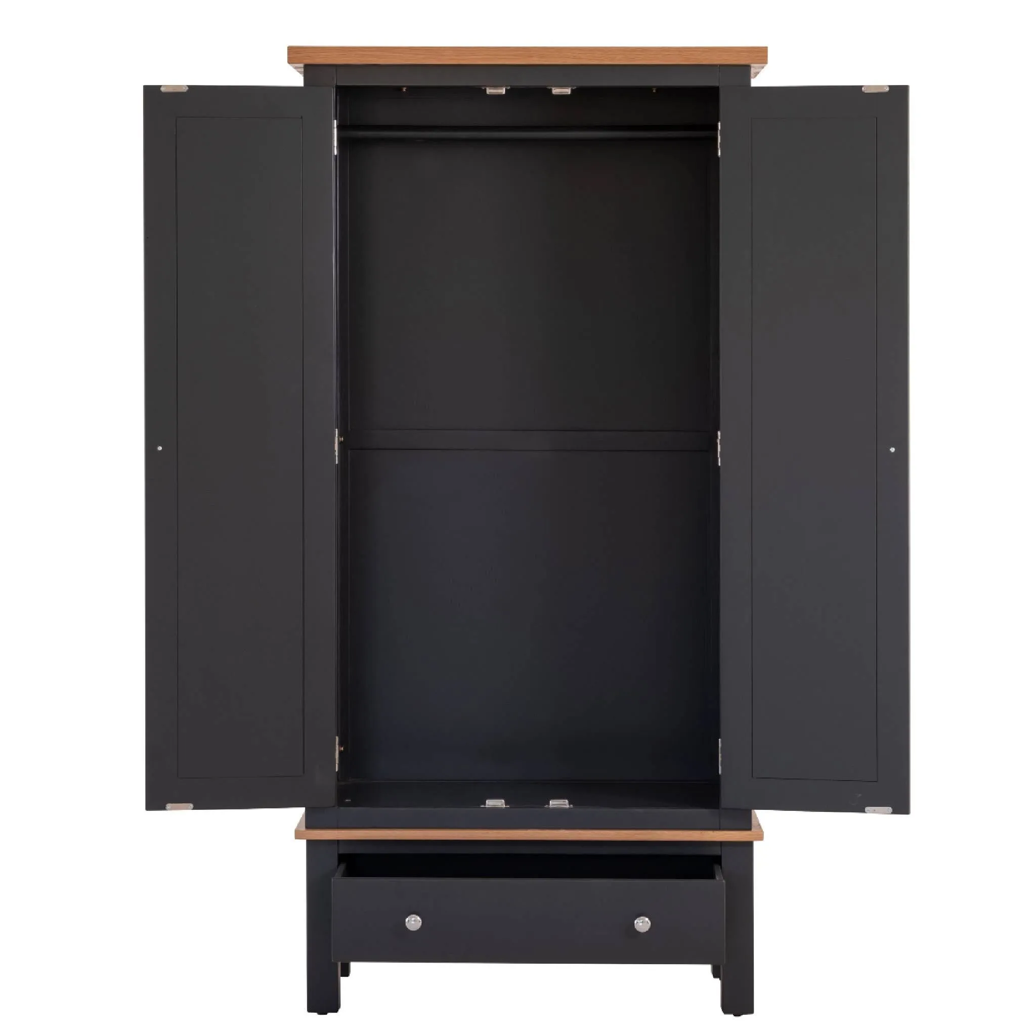 Charlestown Black Double Wardrobe