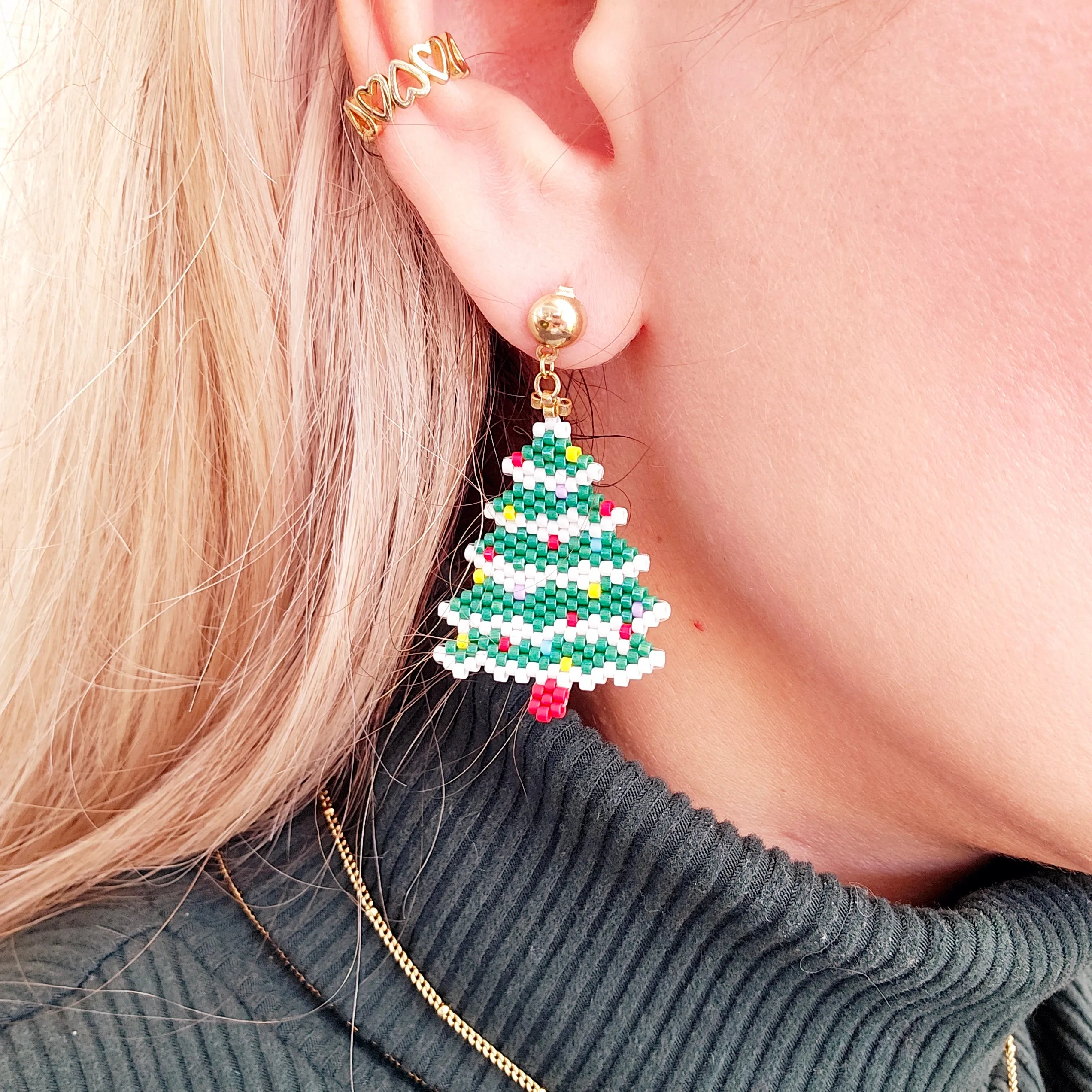 Christmas winter beaded tree