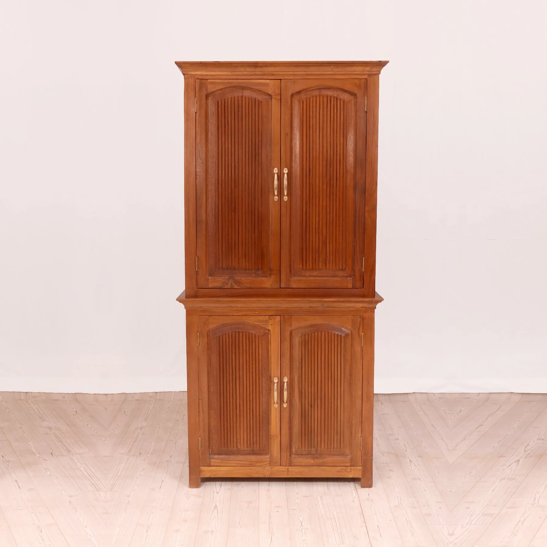 Classic 2-Part Wooden Wardrobe