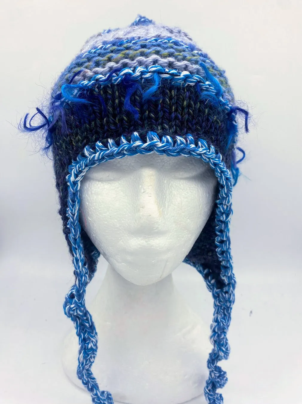 COASTAL BEANIE -Blues-Medium/Large
