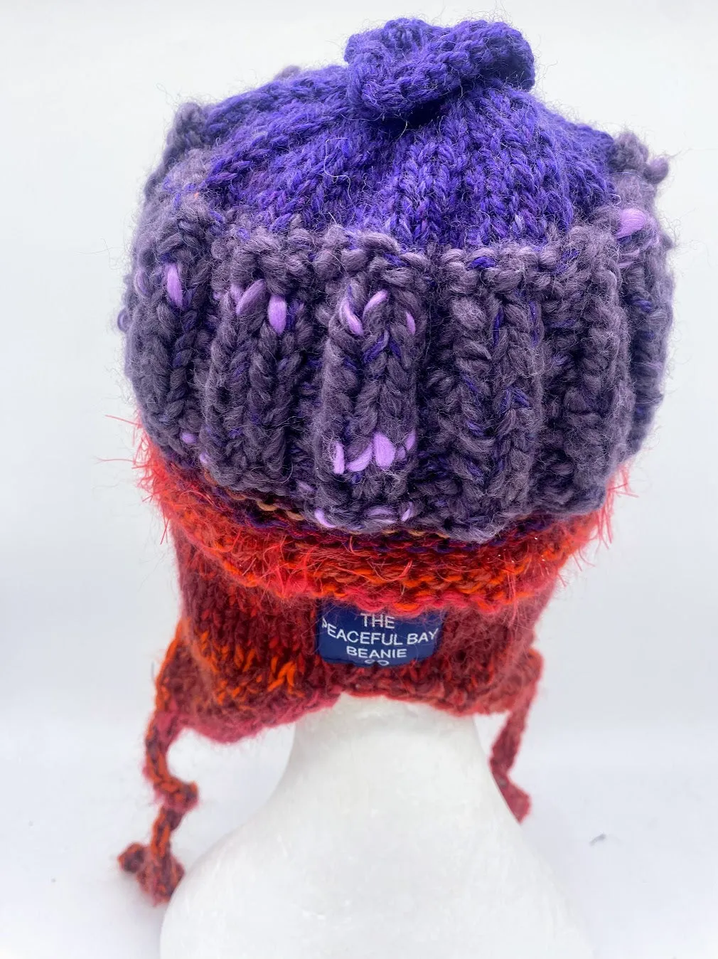 COASTAL BEANIE -Red/Purple-Medium/Large
