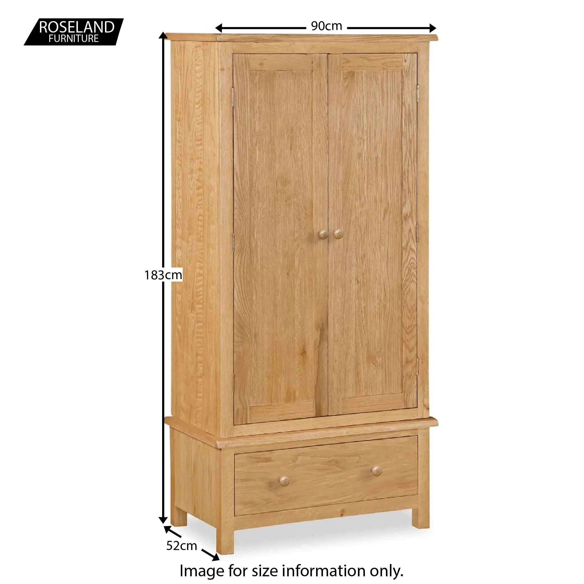 Cotswold Oak Double Wardrobe