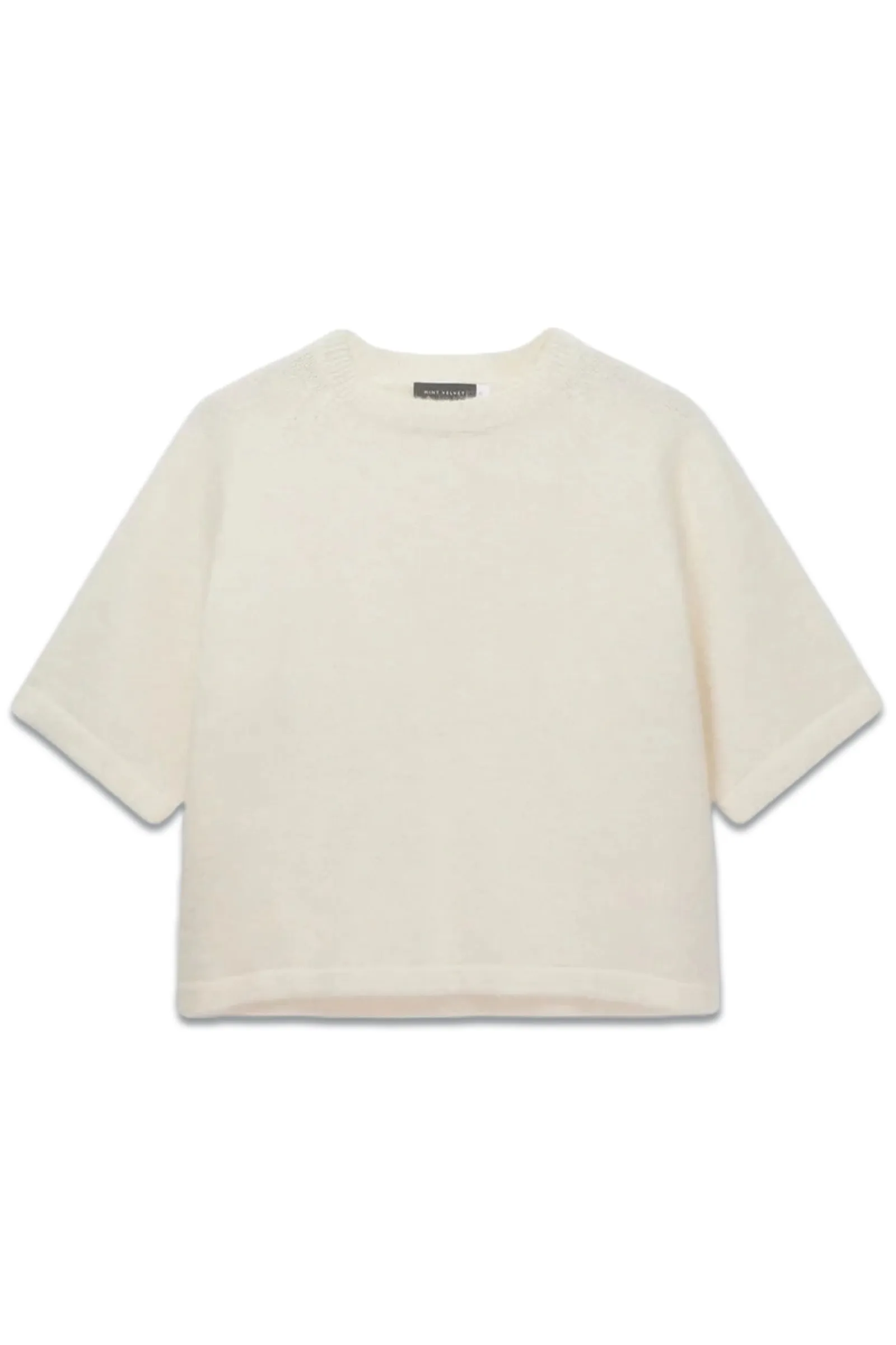 Cream Wool Blend Knit Top
