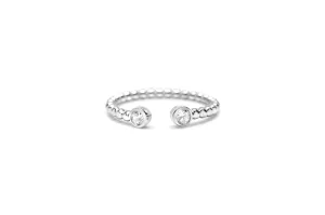 CZ Bezel Droplet Wire Ring
