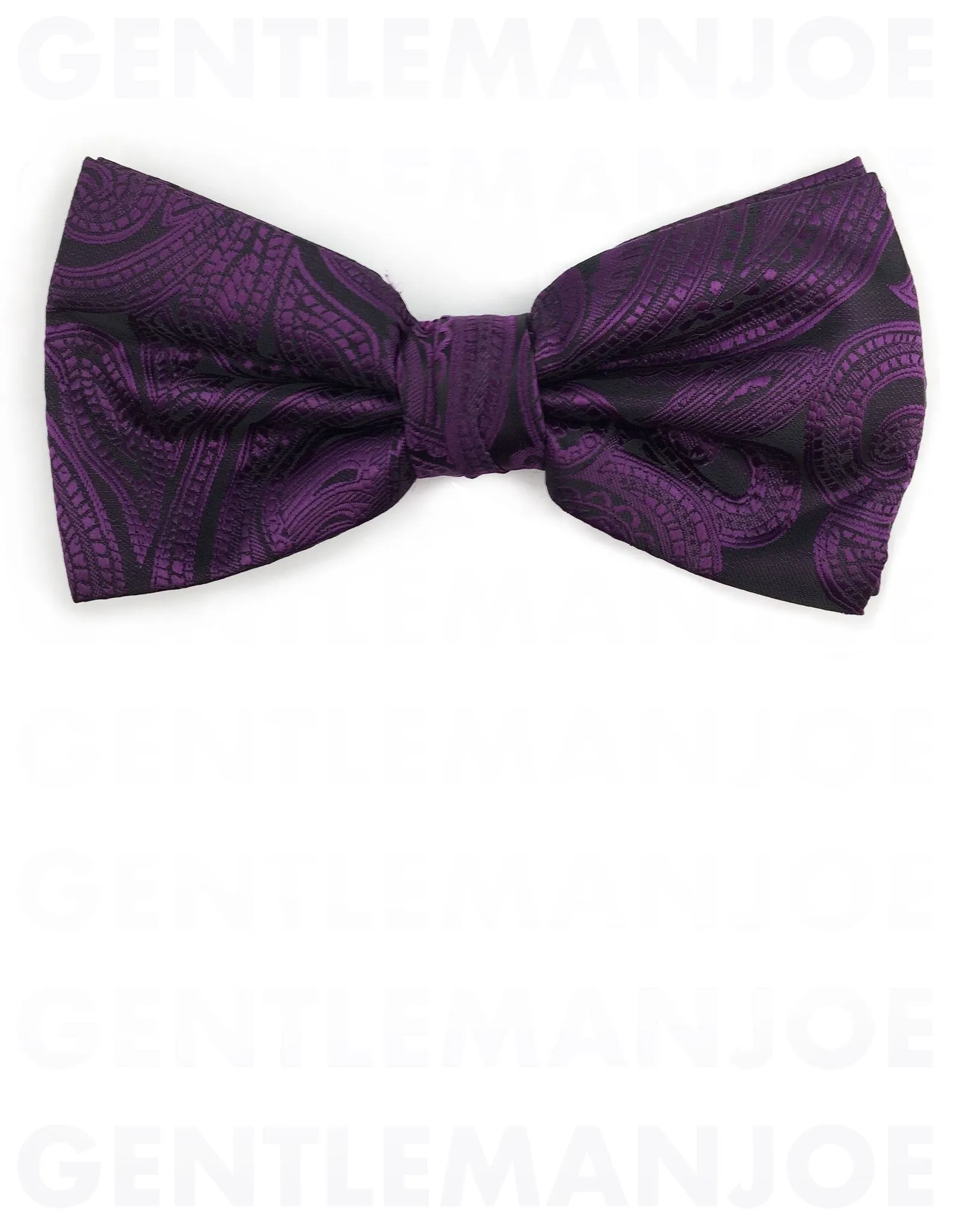 Dark Purple Paisley Bow Tie