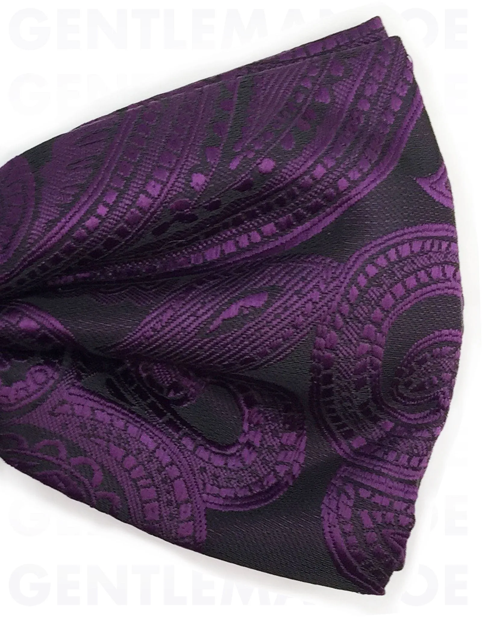Dark Purple Paisley Bow Tie